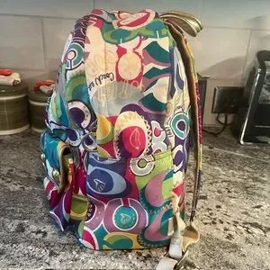 Coach 1941 Limited edition graffiti backpack COACH Limited Edition Poppy Graffiti Double Flap Pocket Hobo  main image 4